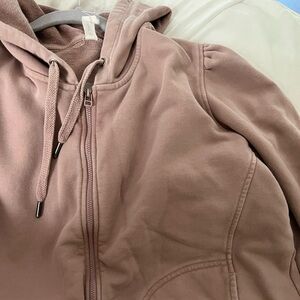 NWOT Anthropologie Daily Practice Puff Sleeve Hooded Sweatshirt Size Large